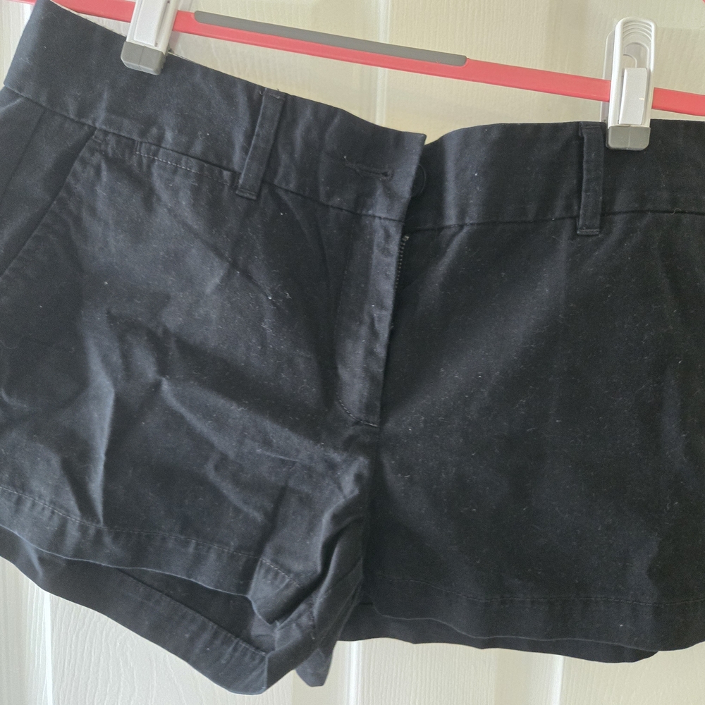 LOFT Black Shorts with Flat Front Design